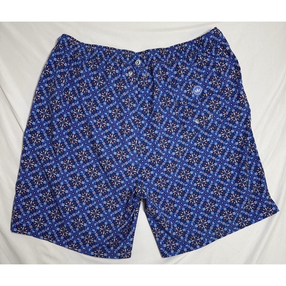 Peter Millar Seaside Mojito Mosaic Swim Trunks Men's Size XL - Picture 3 of 6